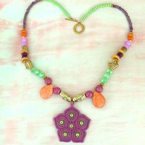 Bohemian flower necklace 🌸🌸🌸🌸